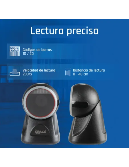 iggual Lector código barras sobremesa 2D USB