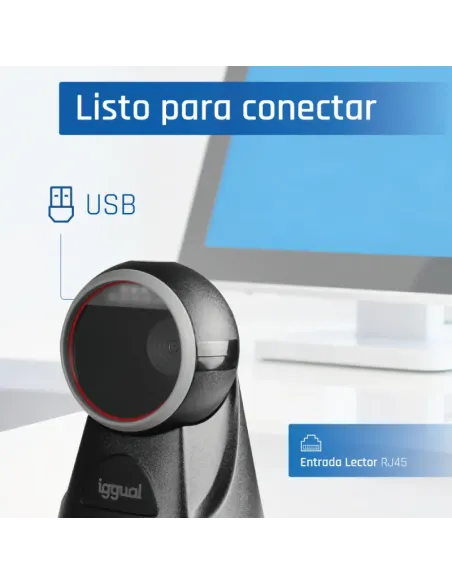 iggual Lector código barras sobremesa 2D USB