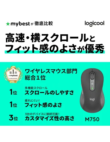 Logitech Signature Plus M750L ratón Universal Mano derecha RF Wireless + Bluetooth Óptico 4000 DPI