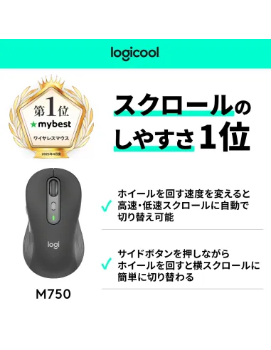 Logitech Signature Plus M750L ratón Universal Mano derecha RF Wireless + Bluetooth Óptico 4000 DPI
