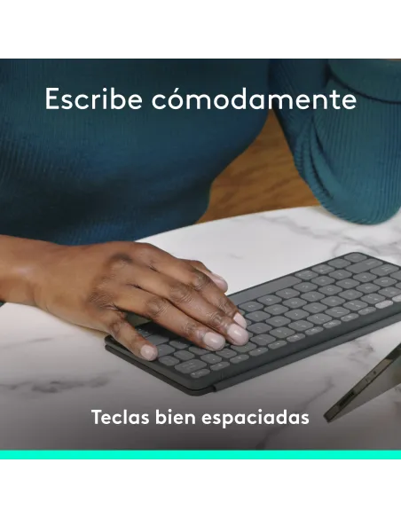 Logitech Keys-To-Go 2, teclado inalámbrico portátil para iPad con tapa integrada, estilizado y compacto, para iPad, iPhone, Mac