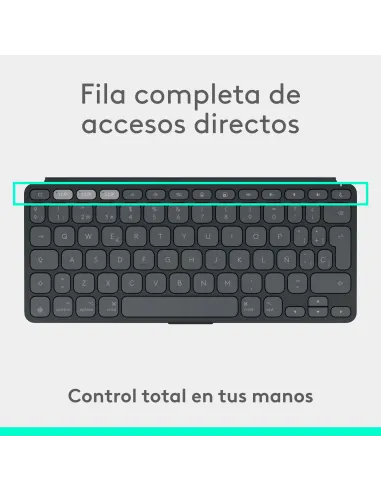 Logitech Keys-To-Go 2, teclado inalámbrico portátil para iPad con tapa integrada, estilizado y compacto, para iPad, iPhone, Mac