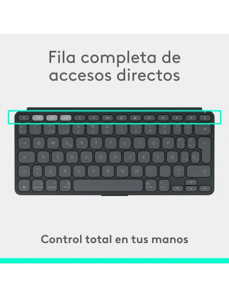Logitech Keys-To-Go 2, teclado inalámbrico portátil para iPad con tapa integrada, estilizado y compacto, para iPad, iPhone, Mac