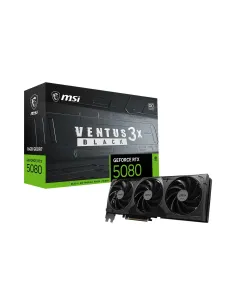 MSI VENTUS GEFORCE RTX 5080 16G 3X OC BLACK tarjeta gráfica NVIDIA 16 GB GDDR7