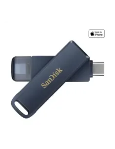 Memoria usb tipo c - lightning sandisk 256gb phone drive cielo metalizado
