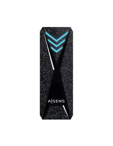 AISENS Caja Externa M.2 (NGFF) RGB Gaming ASM2-RGB013B NVMe a USB3.2 Gen2, Negra
