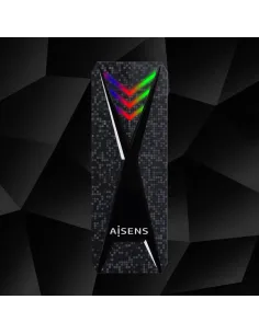 AISENS Caja Externa M.2 (NGFF) RGB Gaming ASM2-RGB013B NVMe a USB3.2 Gen2, Negra 2