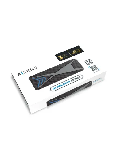 AISENS Caja Externa M.2 (NGFF) RGB Gaming ASM2-RGB013B NVMe a USB3.2 Gen2, Negra