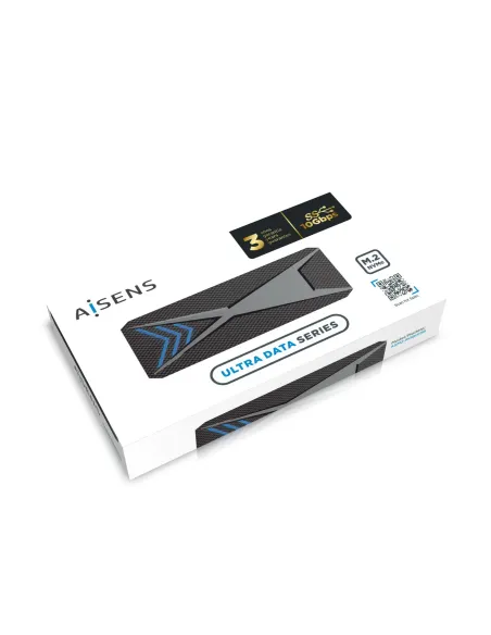 AISENS Caja Externa M.2 (NGFF) RGB Gaming ASM2-RGB013B NVMe a USB3.2 Gen2, Negra