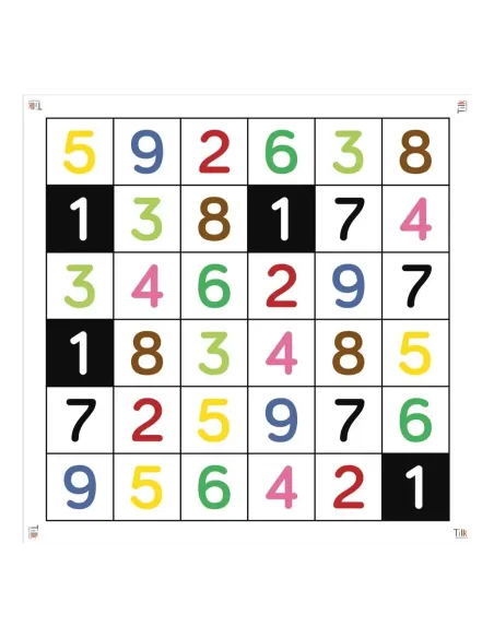 Tapete numeros tilk bee - bot - blue - bot