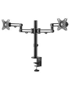 StarTech.com Soporte de Escritorio para 2 Monitores - Mordaza Ojal para Escritorio - Brazo Articulado Ergonómico para Monitores