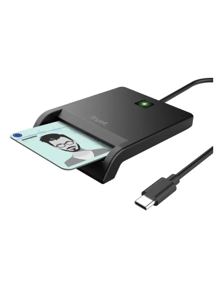 Trust 26253 lector de tarjeta inteligente Interior USB Tipo C Negro