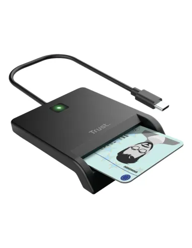 Trust 26253 lector de tarjeta inteligente Interior USB Tipo C Negro