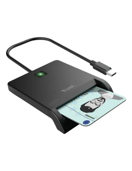 Trust 26253 lector de tarjeta inteligente Interior USB Tipo C Negro