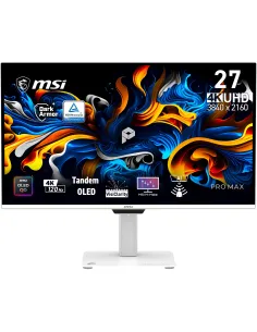 MSI Pro MAX 271UPXW12G pantalla para PC 67,3 cm (26.5") 3840 x 2160 Pixeles UltraWide Full HD QD-OLED Blanco