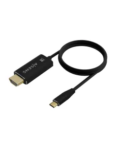 AISENS Cable Conversor Aluminio USB-C A HDMI 2.1 8k@60Hz, USB-C M-HDMI M, Negro, 1.0m 2
