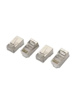 AISENS A138-0293 conector RJ-45 Acero inoxidable, Transparente