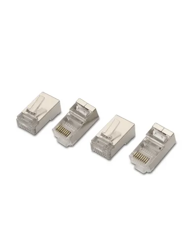 AISENS A138-0293 conector RJ-45 Acero inoxidable, Transparente