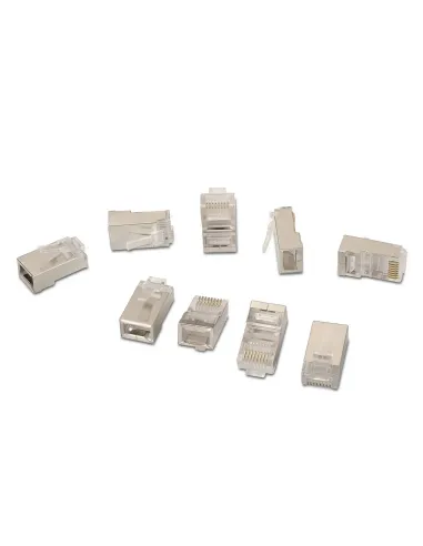 AISENS A138-0293 conector RJ-45 Acero inoxidable, Transparente