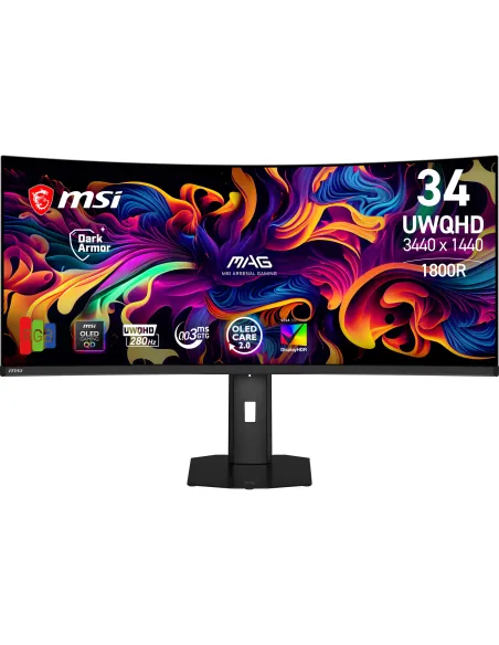 MSI MAG 341CQP QD-OLED X28 pantalla para PC 86,4 cm (34") 3440 x 1440 Pixeles UltraWide Quad HD Negro