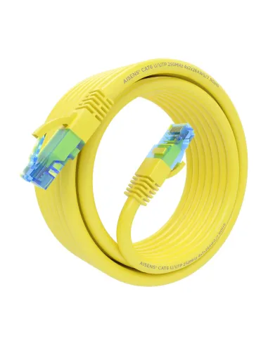 AISENS Cable De Red Latiguillo RJ45 Cat.6 UTP AWG26 CCA, Amarillo, 4.0 m