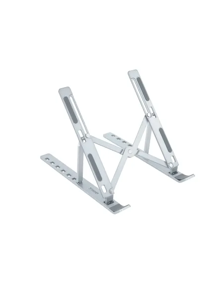 TooQ Soporte Elevador para Portátiles, Tablets, Móviles y Libros, Plata