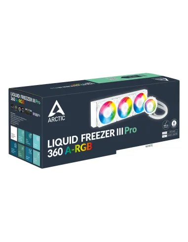 ARCTIC Liquid Freezer III Pro 360 A-RGB (White) Procesador Sistema de refrigeración líquida todo en uno 12 cm Blanco 1 pieza(s)