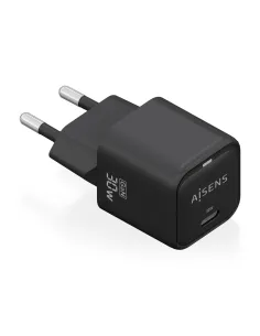 AISENS Cargador Gan 30W, 1xUSB-C PD3.0 QD4.0, Negro