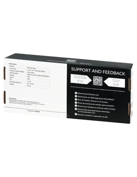ARCTIC X1 109,2 cm (43") Escritorio Negro