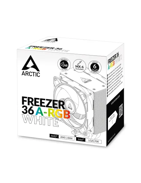 ARCTIC Freezer 36 A-RGB Procesador Refrigerador de aire 12 cm Blanco 1 pieza(s)