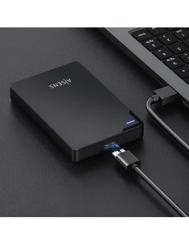 AISENS Caja Externa 2,5″ 9.5mm SATA a USB 3.0 USB3.1 Gen1, Negra