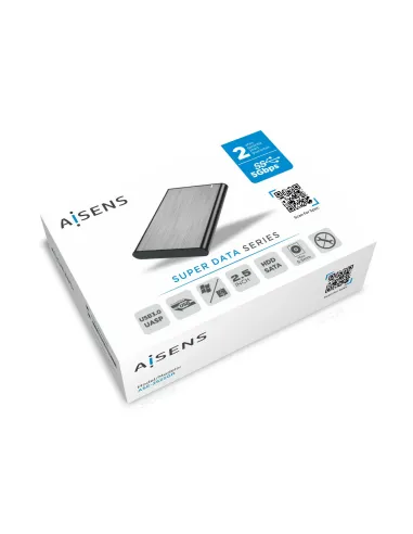 AISENS Caja Externa 2.5" ASE-2525GR 9.5mm SATA A USB 3.0   USB 3.1 Gen1, Gris