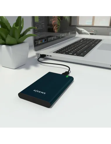 AISENS Caja Externa 2.5" ASE-2525PB 9.5 mm SATA A USB 3.0 USB 3.1 Gen1, Azul Pacifico