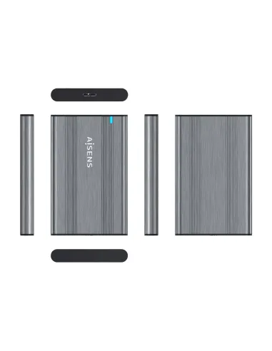 AISENS Caja Externa 2,5″ 9.5mm SATA a USB 3.0 USB3.1 Gen1, Gris