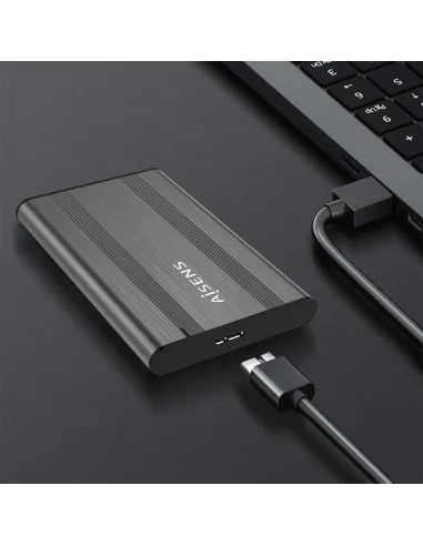 AISENS Caja Externa 2,5″ 9.5mm SATA a USB 3.0 USB3.1 Gen1, Gris
