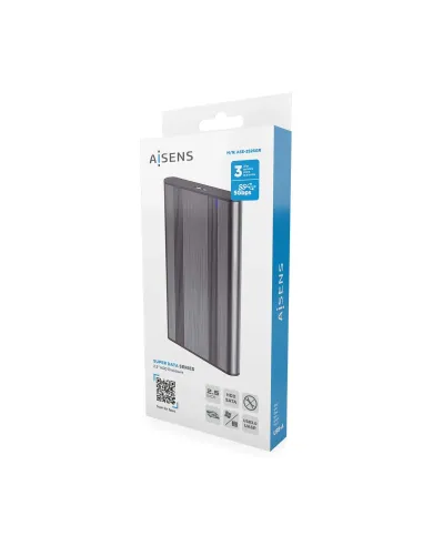 AISENS Caja Externa 2,5″ 9.5mm SATA a USB 3.0 USB3.1 Gen1, Gris
