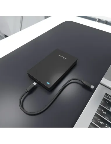 AISENS Caja Externa 2.5″ 9.5mm SATA a USB-C USB3.1 Gen1, Negra