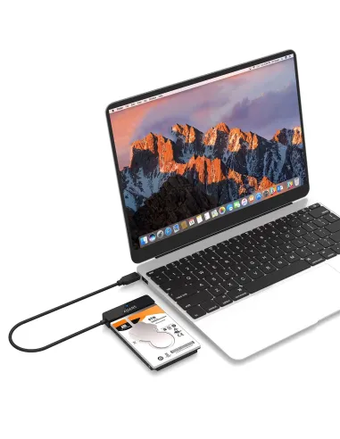 AISENS Adaptador SATA a USB-C USB3.0 USB3.1 Gen1 para Discos Duros 2.5″, Negro