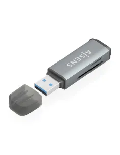 AISENS Lector De Tarjetas SD, Micro SD, MMC, Rs-MMC, MMC Micro, USB-A, Gris
