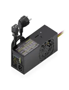 AISENS Fuente Alimentacion TFX 500W con Cable de Alimentacion OEM, Negra