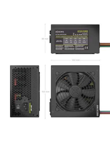 AISENS Fuente Alimentacion ATX 500W OEM, Negra