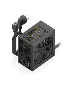 AISENS Fuente Alimentacion ATX 500W con Cable de Alimentacion OEM, Negra