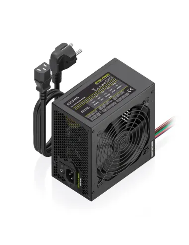 AISENS Fuente Alimentacion ATX 500W con Cable de Alimentacion OEM, Negra
