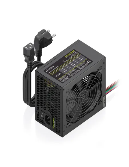 AISENS Fuente Alimentacion ATX 500W con Cable de Alimentacion OEM, Negra