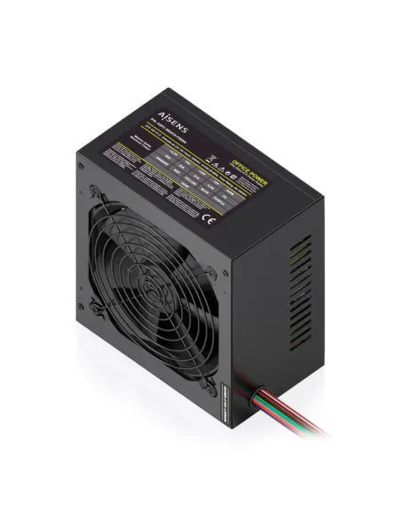 AISENS Fuente Alimentacion ATX 500W con Cable de Alimentacion OEM, Negra