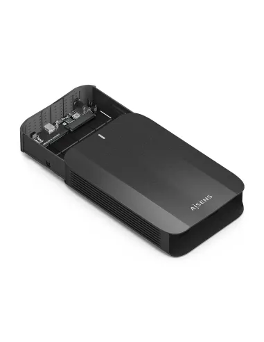 AISENS Caja Externa, 3,5" SATA a USB-C USB3.1 GEN1, Negro