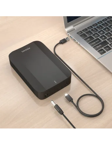 AISENS Caja Externa, 3,5" SATA a USB-C USB3.1 GEN1, Negro
