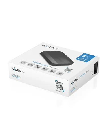 AISENS Caja Externa, 3,5" SATA a USB-C USB3.1 GEN1, Negro