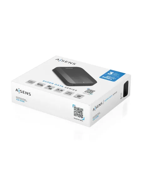 AISENS Caja Externa, 3,5" SATA a USB-C USB3.1 GEN1, Negro