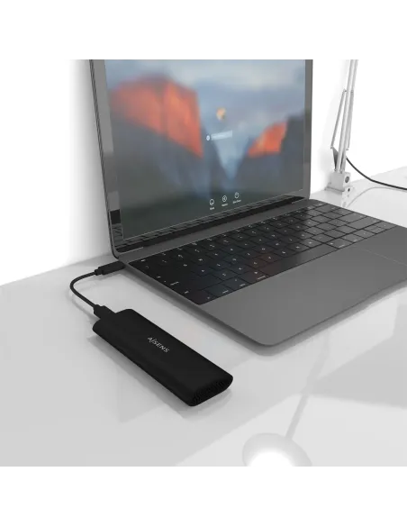 AISENS Caja Externa M.2 (NGFF) ASM2-014B SATA NVMe A USB3.1 Gen2, Negro
